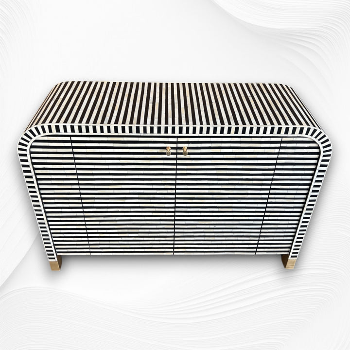 Bone Inlay Waterfall Buffet Black