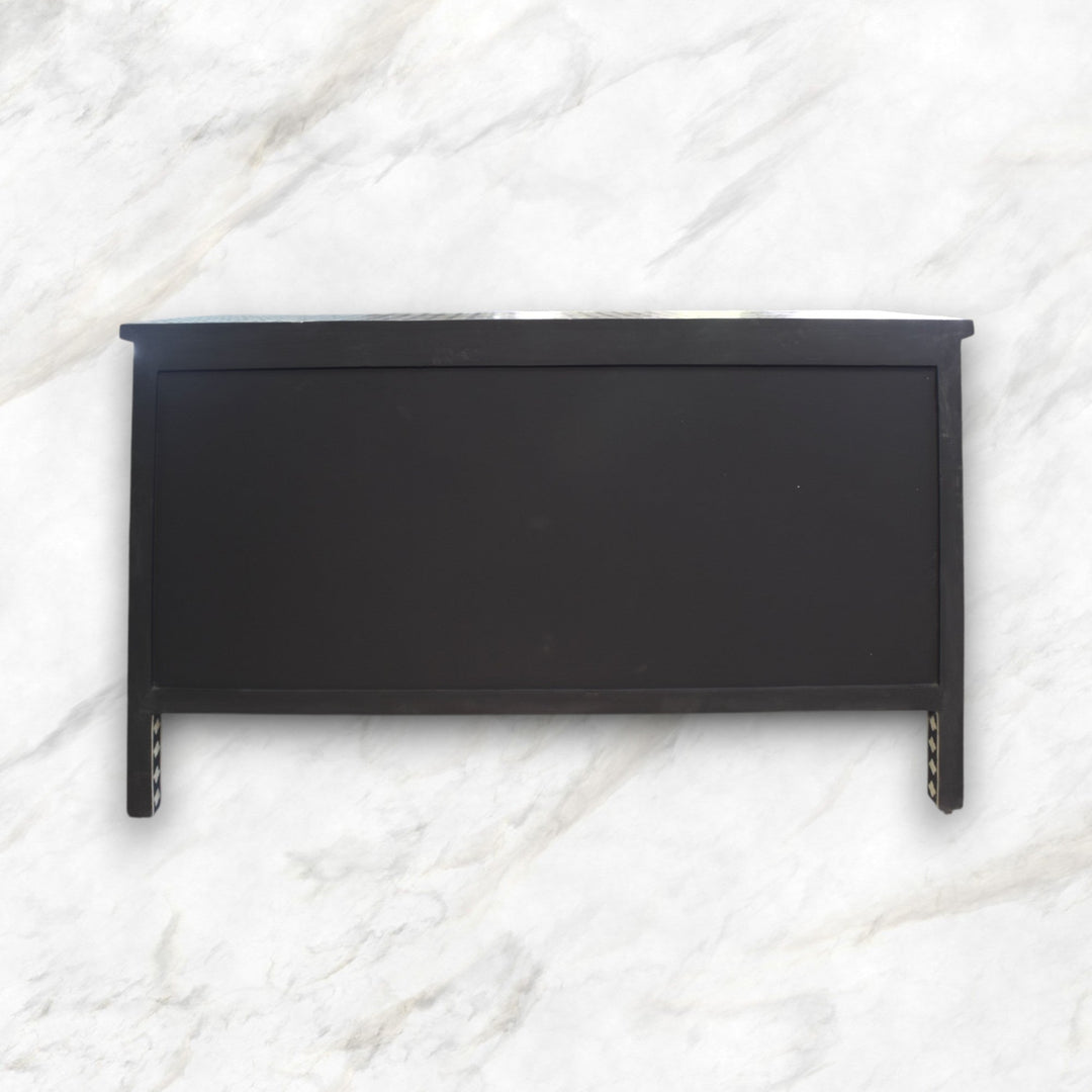 Bone Inlay 7 Drawer Targua Chest Black