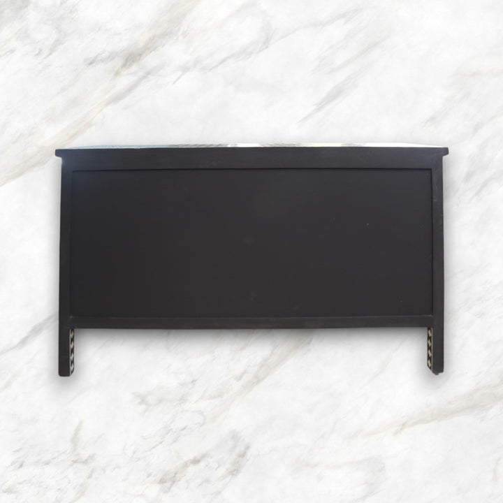 Bone Inlay 7 Drawer Targua Chest Black