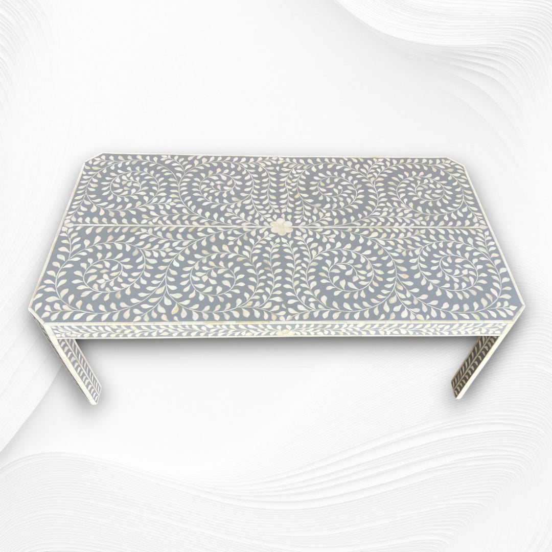 Bone Inlay Edge Coffee Table Grey