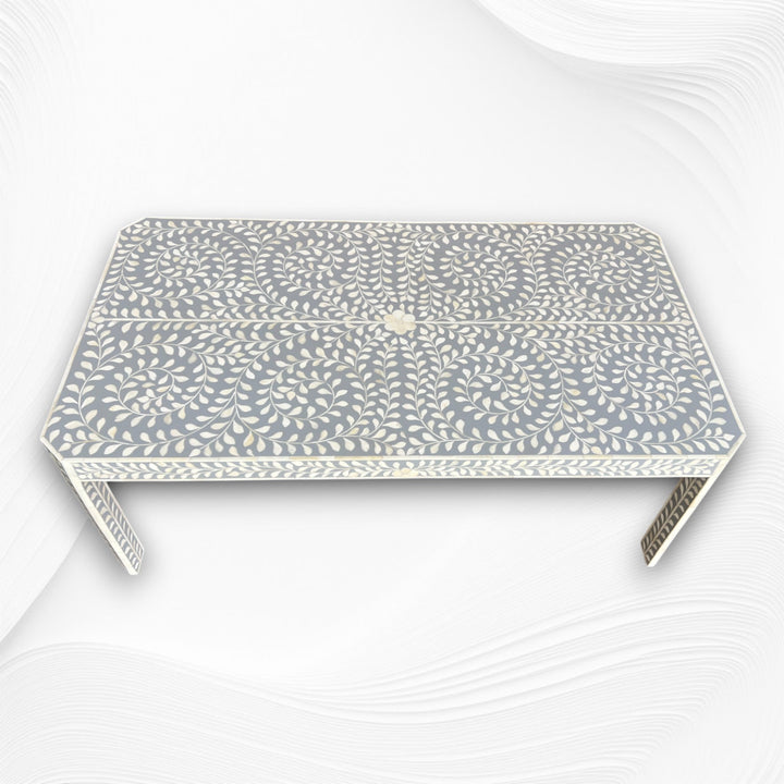 Bone Inlay Edge Coffee Table Grey