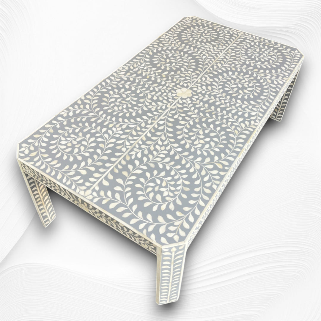 Bone Inlay Edge Coffee Table Grey