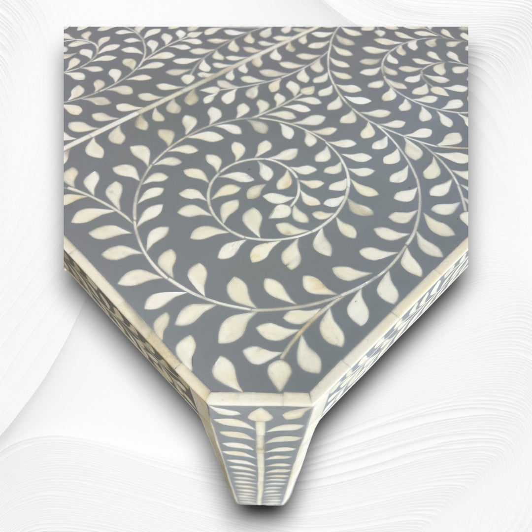 Bone Inlay Edge Coffee Table Grey