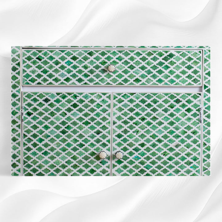 Color Bone Inlay Sideboard Green