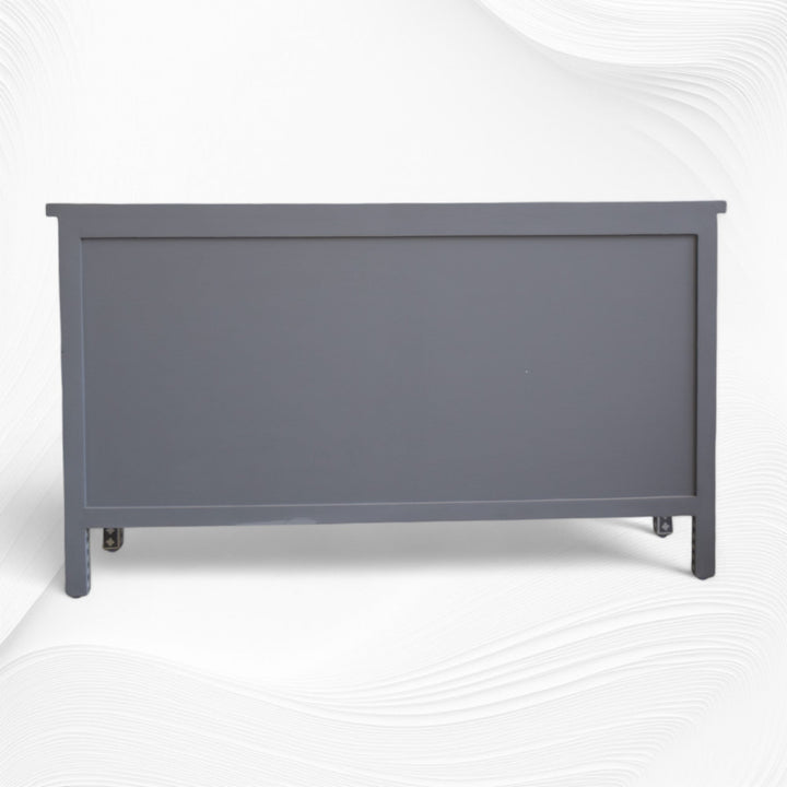 Dark Grey Mother Of Pearl Inlay Chest Of 7 Drawers Large
