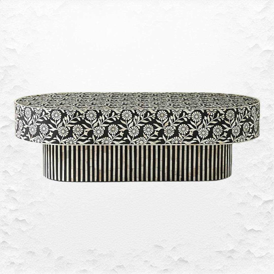 Luxury Laila Inlay Coffee Table Black