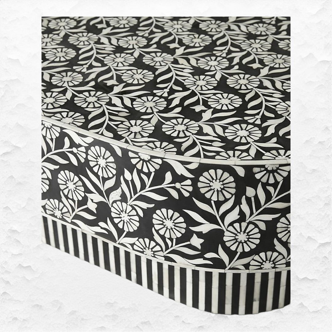 Luxury Laila Inlay Coffee Table Black