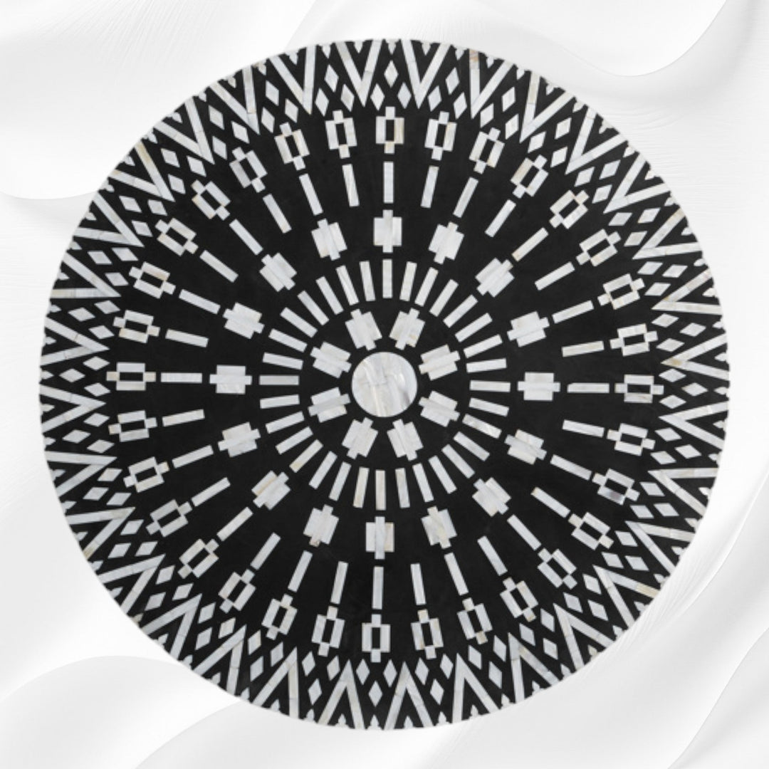 Mother of Pearl Inlay Kalmin Coffee Table Black