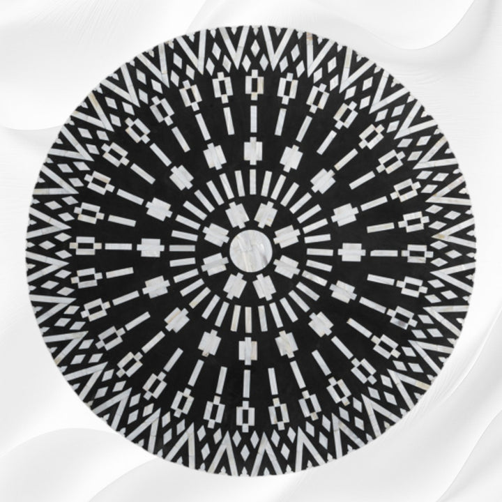Mother of Pearl Inlay Kalmin Coffee Table Black