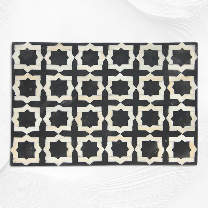 Black Moroccan Bone Inlay Box