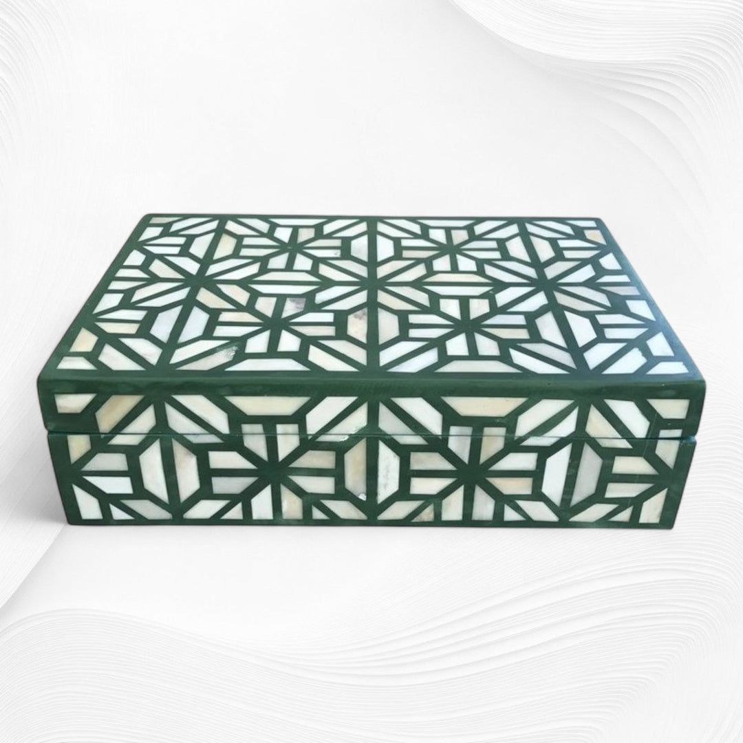 Hope Bone Inlay Box Green