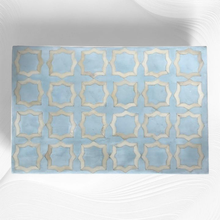 Ice Blue Moroccan Bone Inlay Box