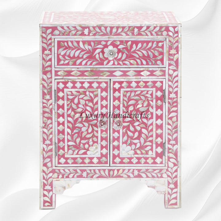 MOP 1 Drawer 2 Door Bedside Table Pink