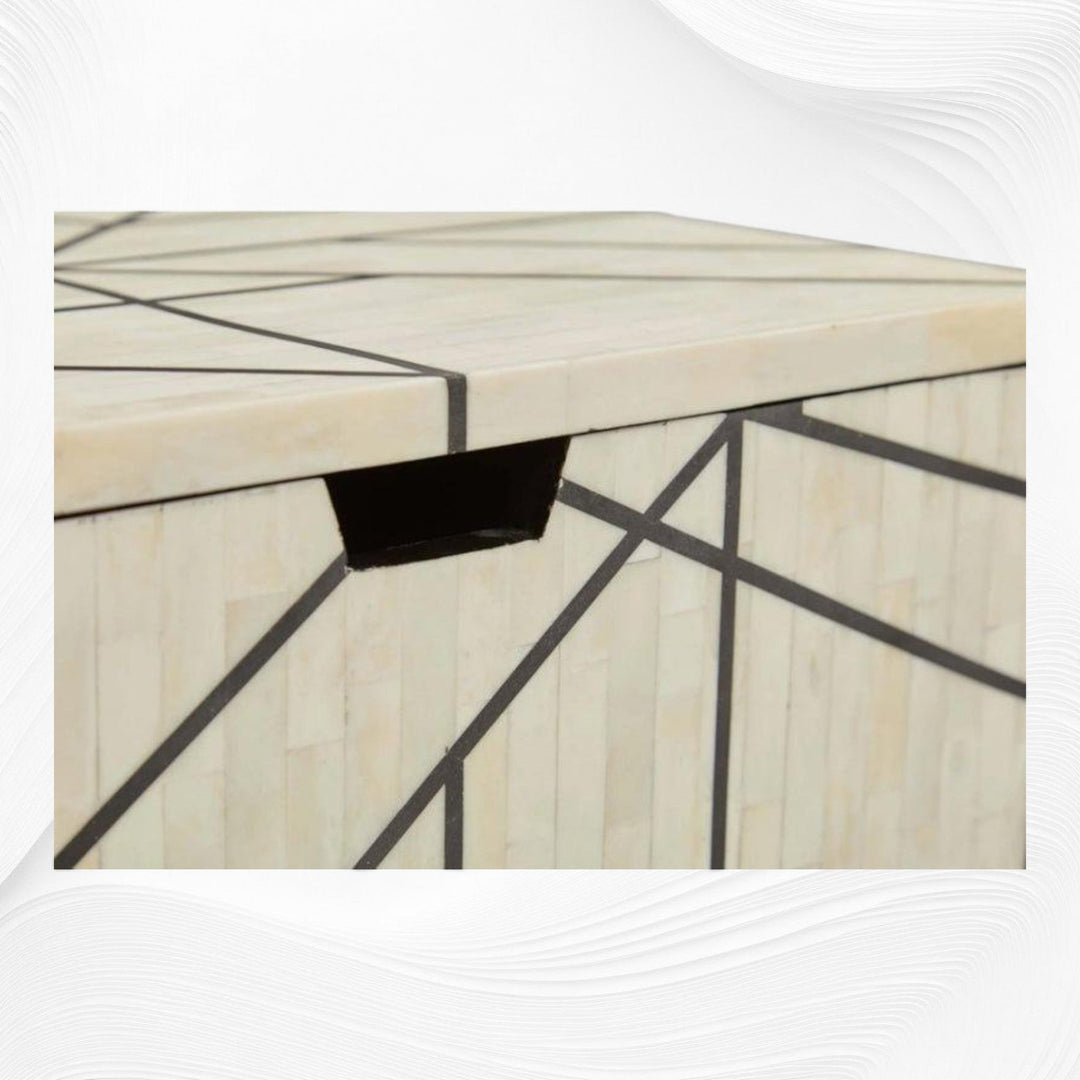 Nola Full Bone Inlay Bedside 1 Drawer