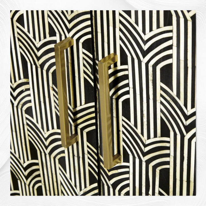 Sprinkle Bone Inlay 2 Door Sideboard Black