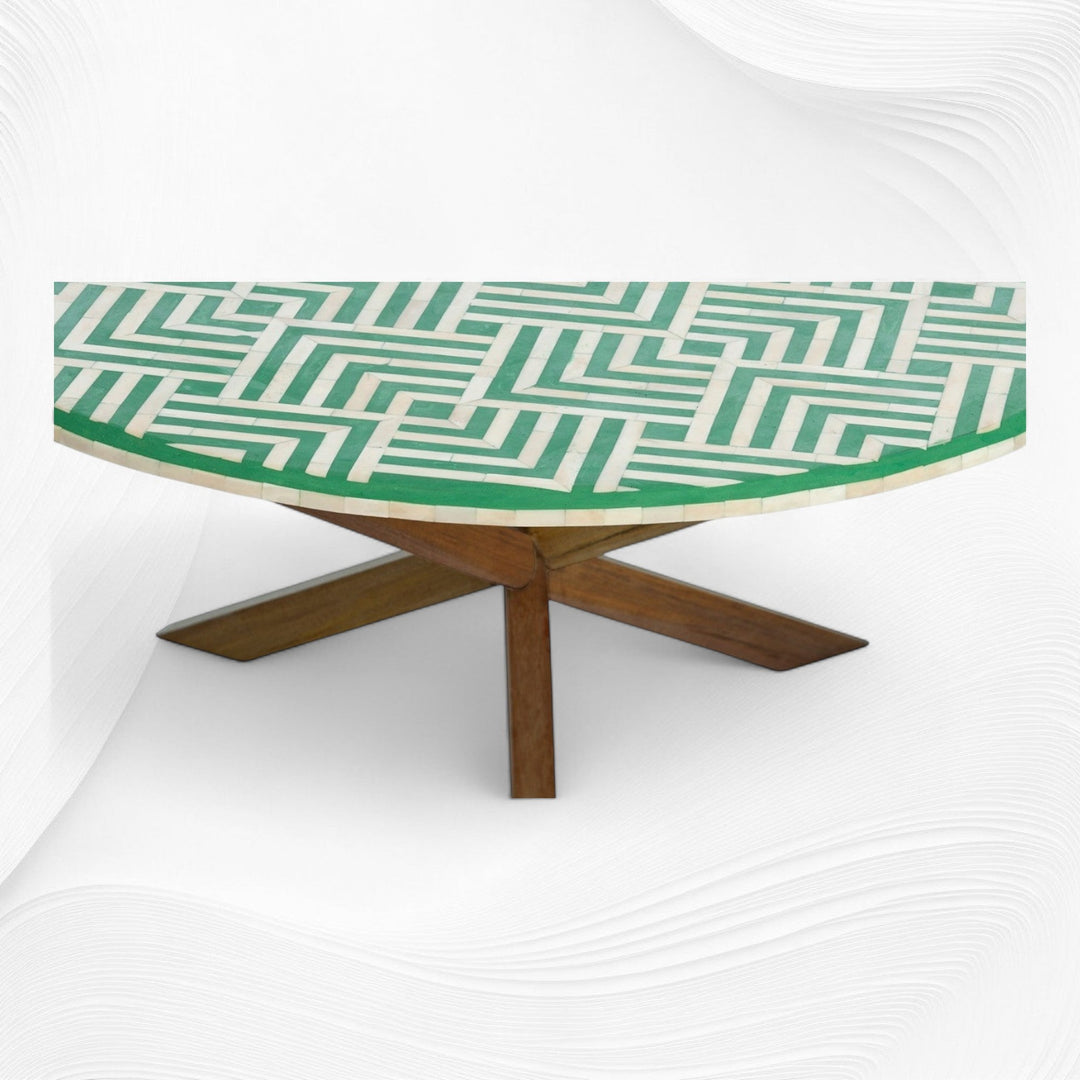 Vik Bone Inlay Coffee Table Green